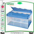 Plastic Foldable Turnover Box with Lid